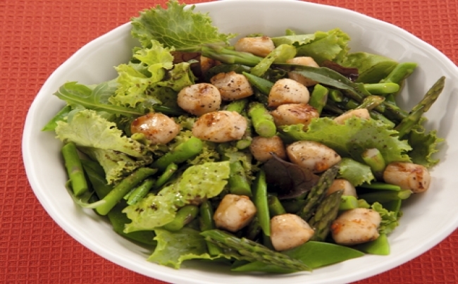 Ensalada tibia de conchas